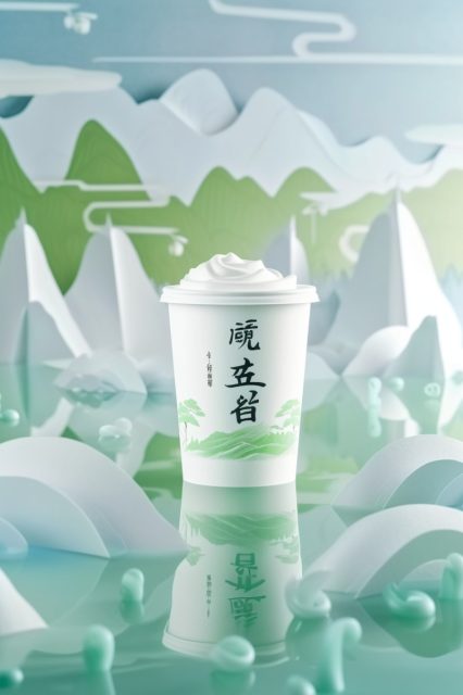 ailab.design_A_milk_tea_cup_on_the_water_surface_the_water_surf_221e173c-26fc-4085-9d04-d73be5c4c539