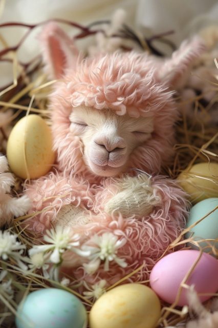 ailab.design_A_photo_of_an_adorable_baby_pink_alpaca_dressed_as_4a09052f-d760-4c71-a1c9-ad6f70f7d118