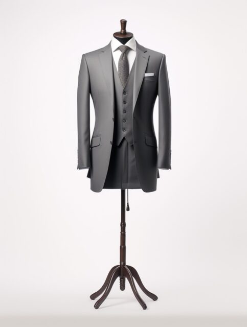一组西装服装展示效果