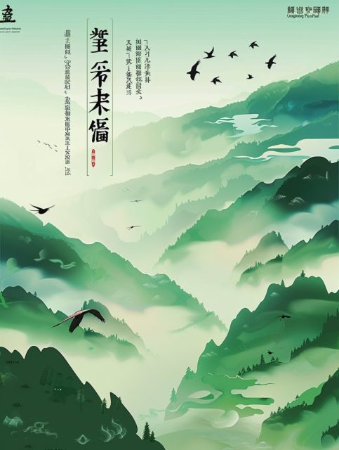 适合中国清明时节海报提示词效果