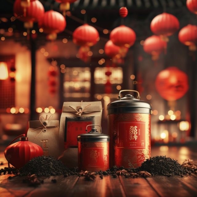 中国节日氛围的产品效果图展示