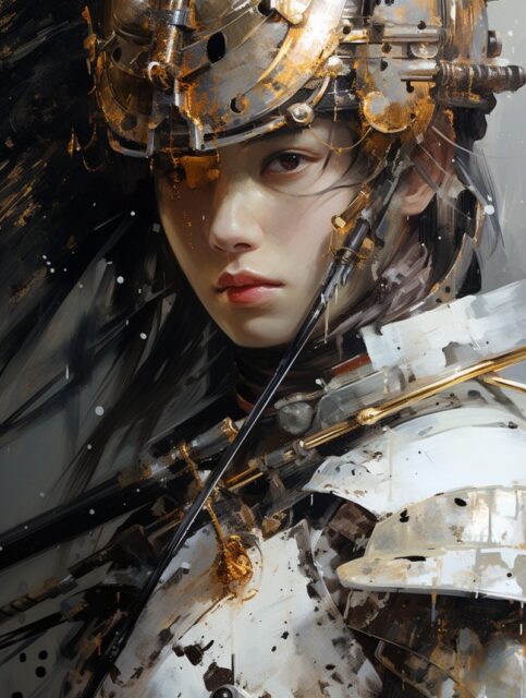 一组科幻美女人物特写效果展示