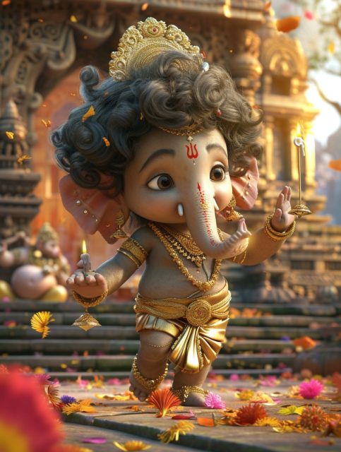 ailab.design_Cute_ganesha_elephant_boy_with_curly_hair_gold_arm_e415e54c-9f20-4101-a2f0-c019cd2f6378