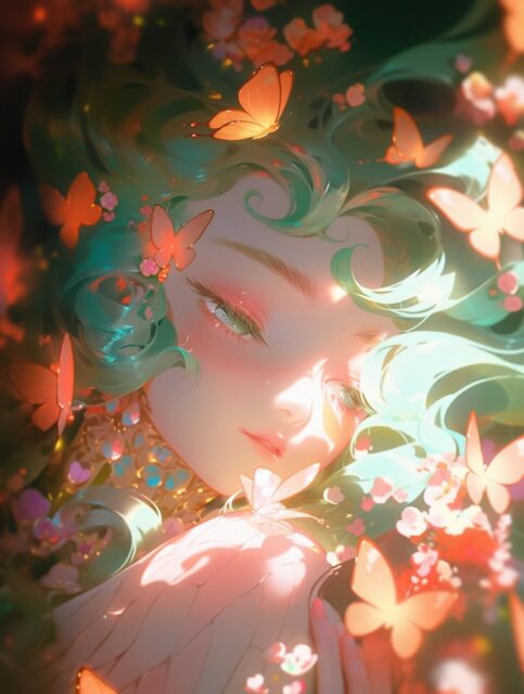 ailab.design_Flower_fairy_fairy_long_eyelashes_dream_scene_Pixa_ae71a530-eb9a-49a0-ab7f-298882b38b36