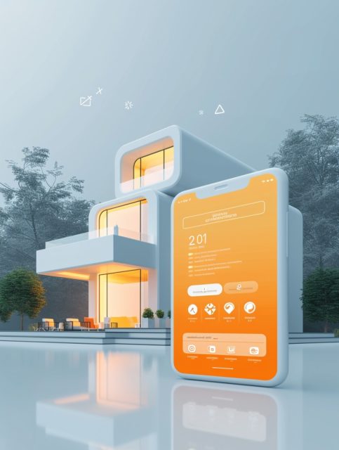 一组UX效果图风格展示提示词