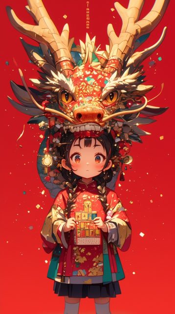 一个中国风卡通女孩效果展示