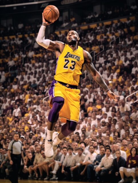 LeBron James 球场动作效果图展示