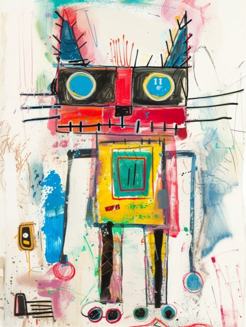 一组艺术风格涂鸦效果提示词展示