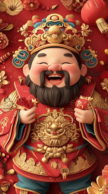 一组新年财神效果展示图片