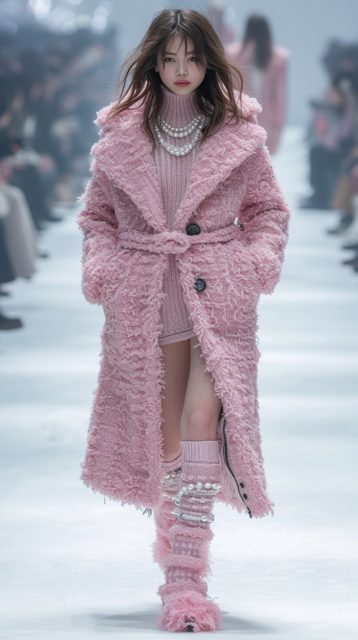 ailab.design_Modern_Asia_model_wearing_round_pearls_simple_pink_e0d96e39-af0d-4e2c-8460-21f7b495d851