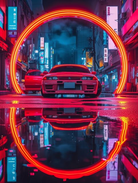 ailab.design_Nissan_Skyline_in_a_circle_t-shirt-design_Neon_lig_8d0ebaeb-e1f7-4456-bcd4-93b881026c16