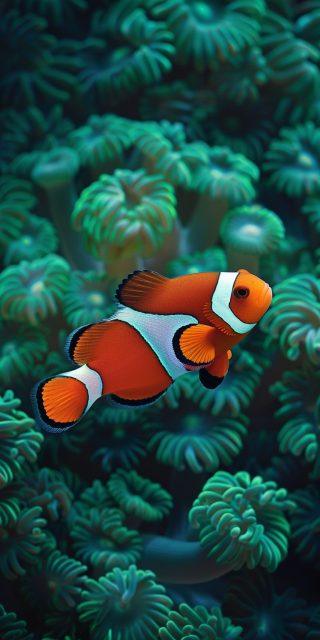 ailab.design_Original_iPhone_wallpaper_with_clown_fish_on_green_de83de9c-1388-4ae5-bfb8-3f33572bde0d