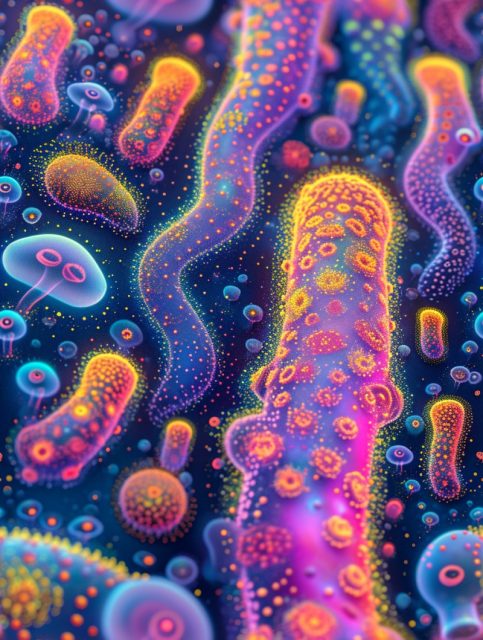 一组科幻细菌图片展示效果