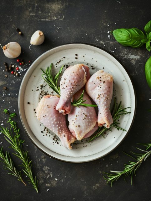 一组鸡腿食物摄影效果展示