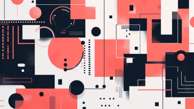 一组简约风格互联网海报背景展示