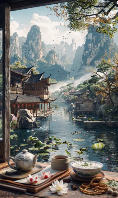 ailab.design_The_summer_feel_of_a_Chinese_garden._There_are_lot_1792f2f7-d752-4338-88f9-63fb6670e51d