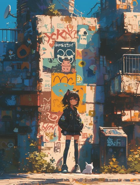 ailab.design_There_is_a_cute_little_girl_with_a_cat_standing_on_360b7abb-12f0-49d2-99d3-21eb50b96fa3
