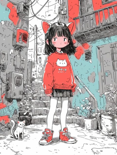 ailab.design_There_is_a_cute_little_girl_with_a_cat_standing_on_bce3ac50-280c-4097-93ba-2344eabbd4ba