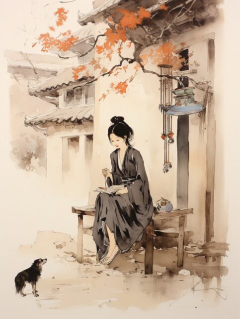 一组中国古典国画效果展示
