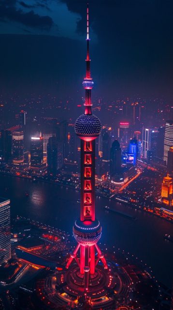 一组真实的漂亮上海夜景效果展示