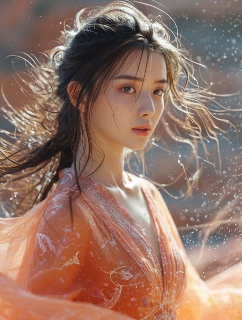 一组国风美女写真展示效果