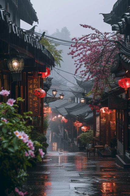 ailab.design_a_beautiful_street_in_the_rain_with_flowers_in_the_0e87cab6-203c-4d31-bb7e-796cd3566a90