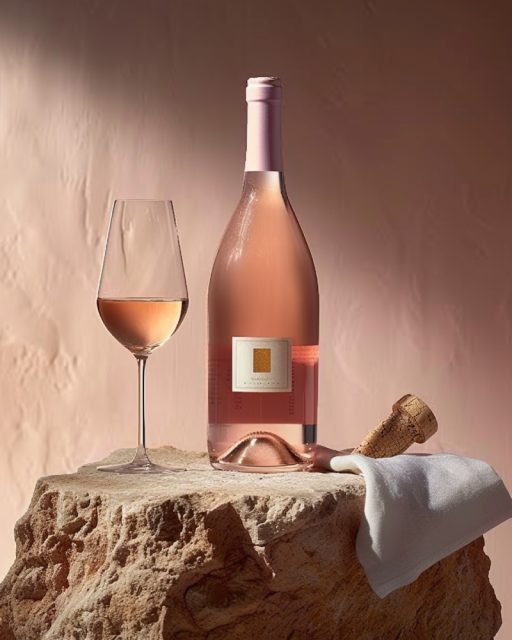 一组粉色系酒水场景效果展示