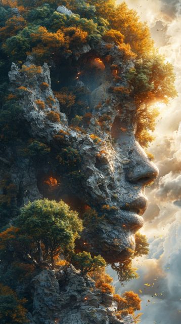 一组科幻感十足的山峰效果展示