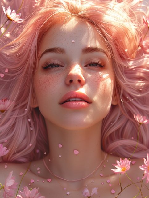 ailab.design_a_girl_with_pink_hair_around_hearts_and_flowers_th_d87ec9b8-2c2e-4b5f-820f-1352cae864b5