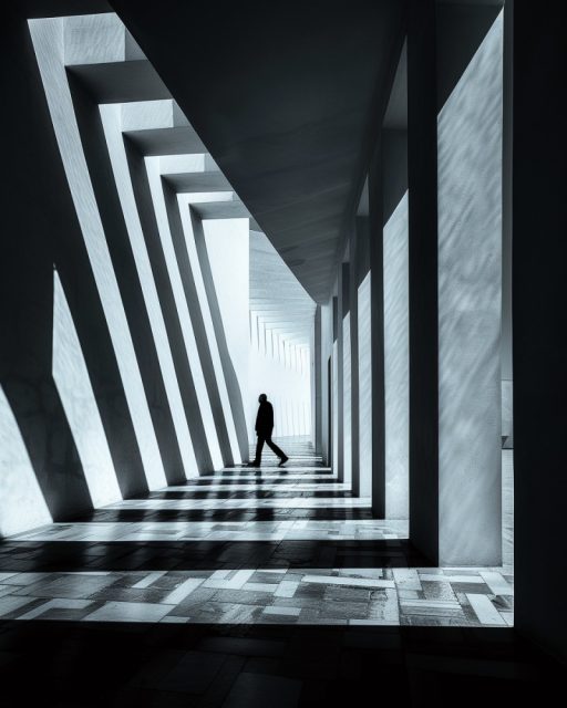 ailab.design_a_man_walking_through_shadows_in_a_structure_stree_06243c74-fb45-4ce5-a578-0127559844e7
