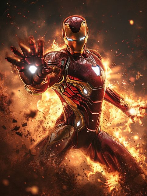 ailab.design_a_poster_of_iron_man_with_fire_lighting_up_the_sky_dd0df17f-a0da-4b1e-8a09-a3cb23caad40