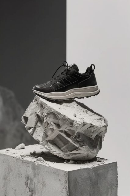 ailab.design_a_shoe_is_on_a_white_block_of_concrete_in_the_styl_754d22fb-6b73-4107-9480-6eefffd33a98