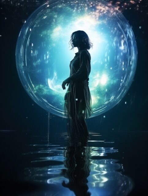 一组科幻场景下人物写真效果