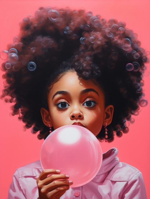 ailab.design_black_little_girl_with_two_afro_puffs_making_a_bub_155f6fc3-68df-458e-bbf3-bb872dca1d7c