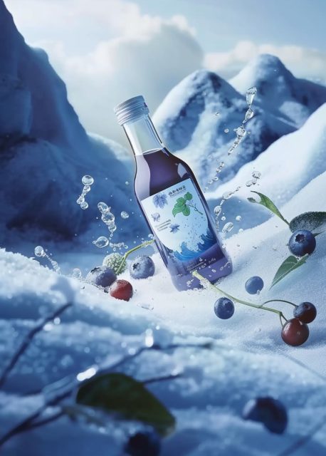 一组有风格的酒水效果展示