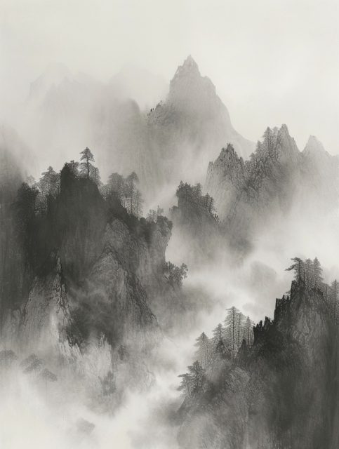 中国山水风格场景效果展示