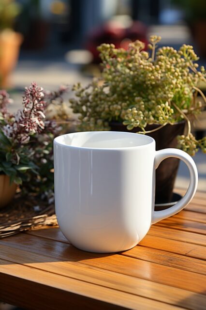 一组漂亮的茶杯摄影效果图