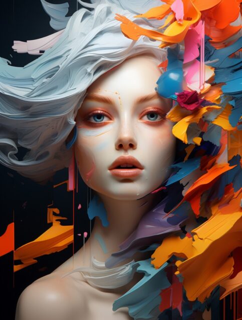 一组很有艺术风格的人物插画效果