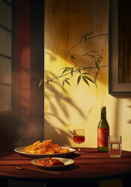 ailab.design_the_food_on_the_table_in_front_of_an_advertisement_2afee34e-323d-4317-a296-f16d4df21d31
