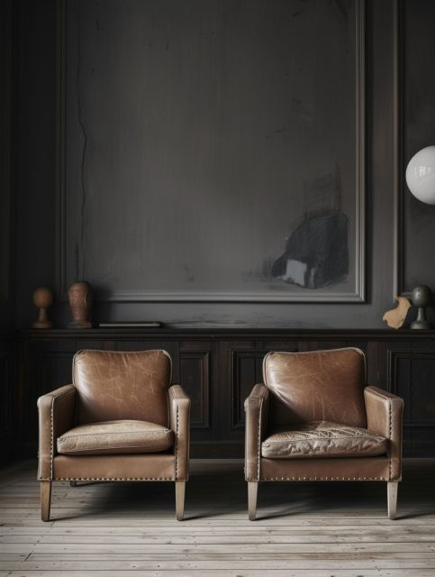 ailab.design_two_leather_lounge_chairs_in_a_dark_and_darkened_r_37f3d148-54e5-405a-b26e-97b0ade3e387