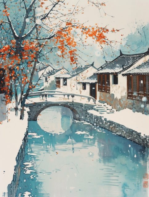 ailab.design_watercolour_style_Hui_architecture_water_town_smal_dc8464e9-2504-43e6-b8b8-a267688b462a